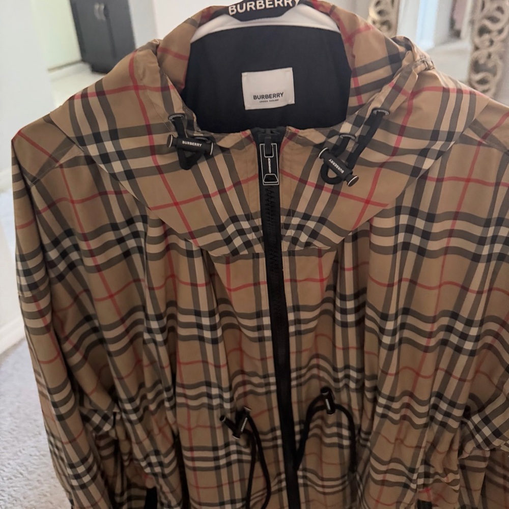 Burberry Men's Tan Check Raincoat